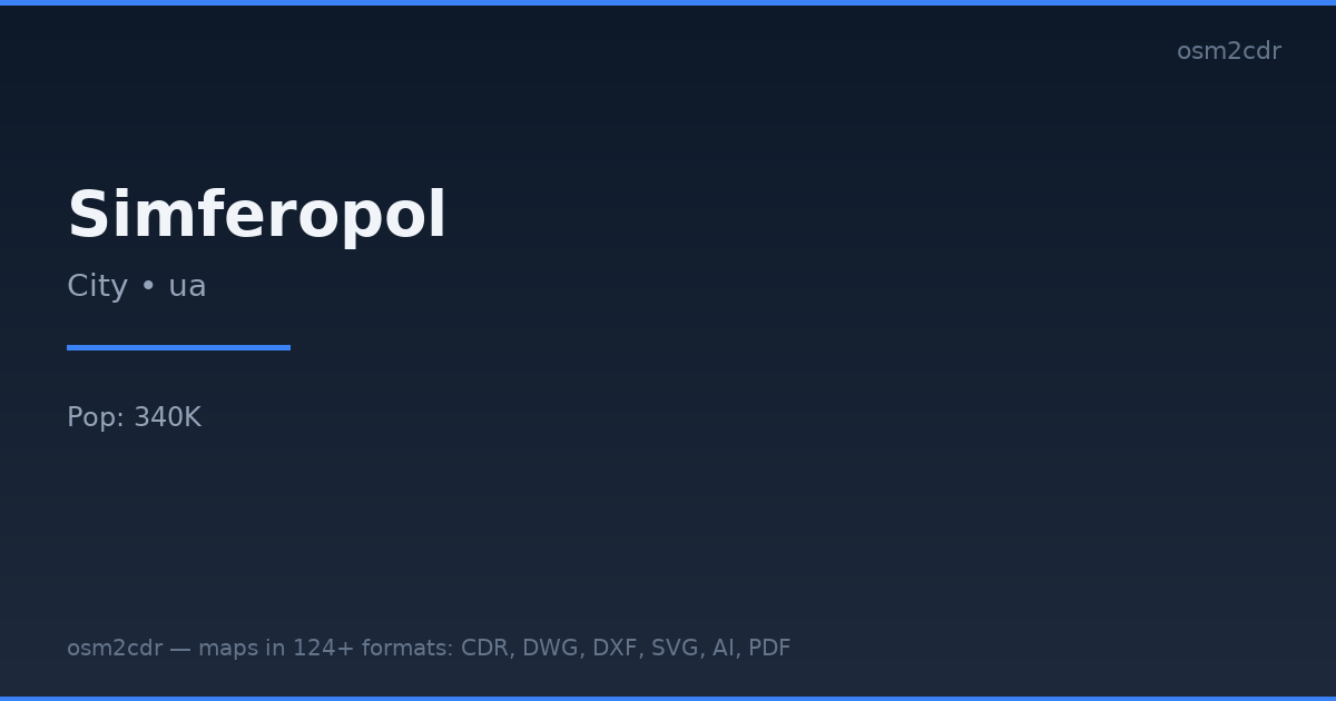 Map of Simferopol in STEP format