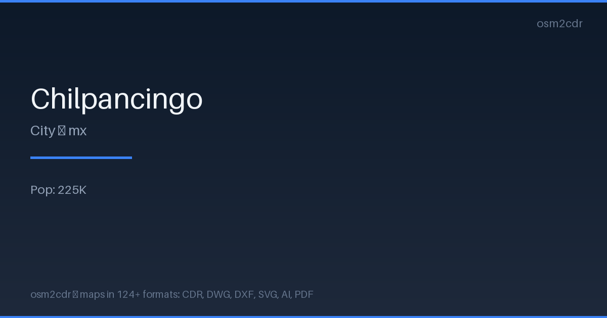 Map of Chilpancingo in GPX format
