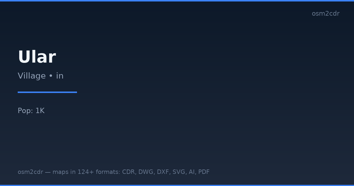Karta over Ular i CSV-format