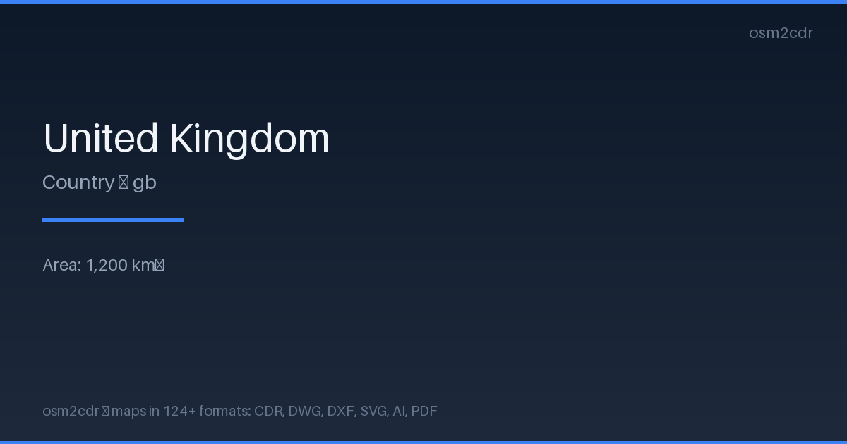 Map of United Kingdom in Shapefile format