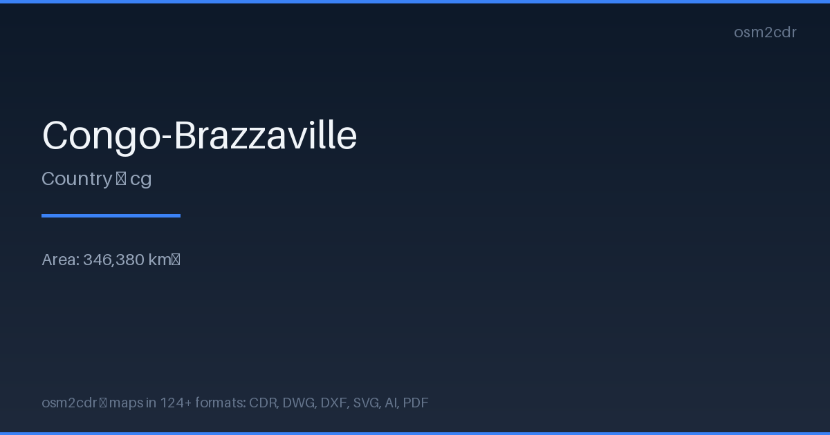 Map of Congo - Brazzaville in DXF format