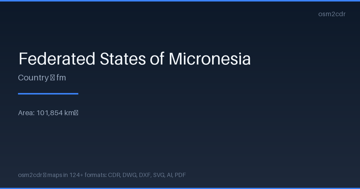 Map of Micronesia in CDR format