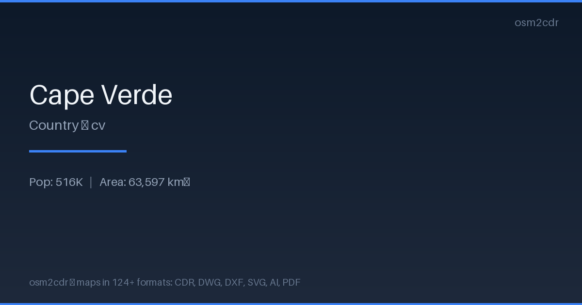 Mapa Cape Verde w formacie PDF