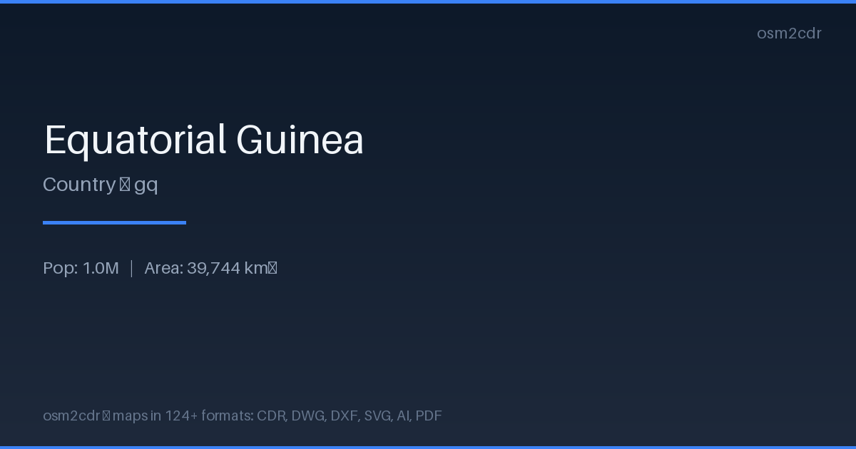 Mappa di Equatorial Guinea in formato Shapefile