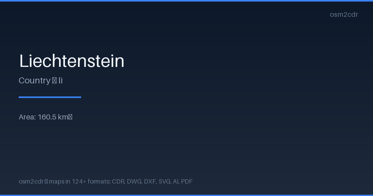 Карта Liechtenstein у форматі Shapefile