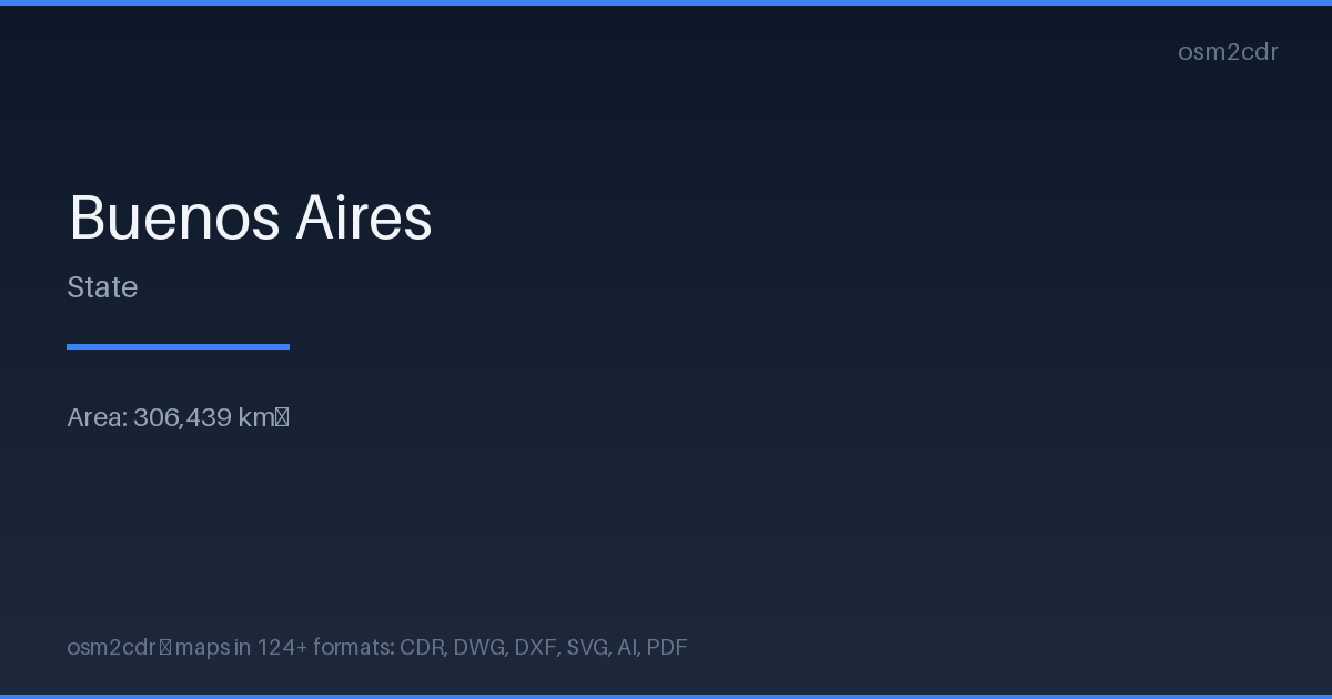 Buenos Aires PDF 형식 지도