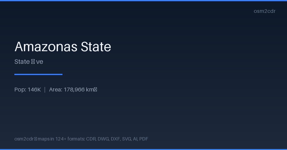 Map of Amazonas State in CSV format