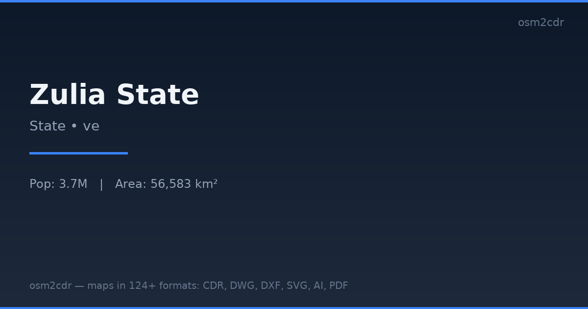 Map of Zulia State in CSV format