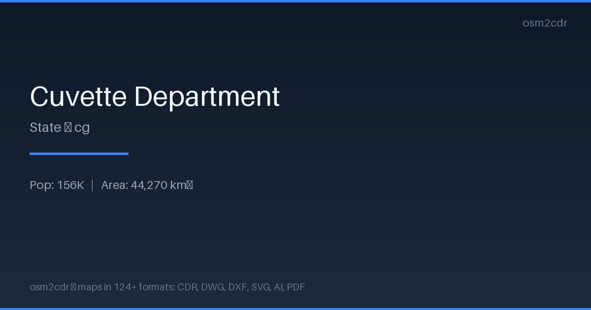 Map of Cuvette Department in DWF format