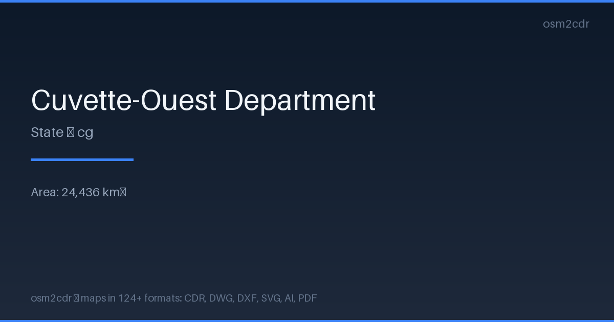Map of Cuvette-Ouest Department in OBJ format