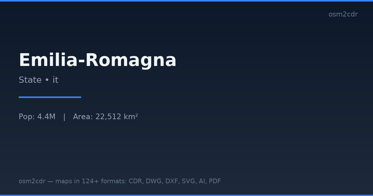 Map of Emilia-Romagna in OBJ format
