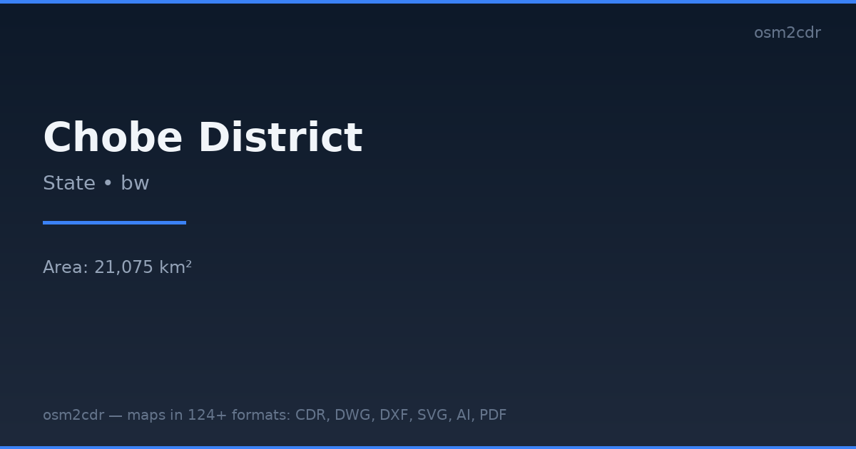 Chobe DistrictのPDF形式マップ