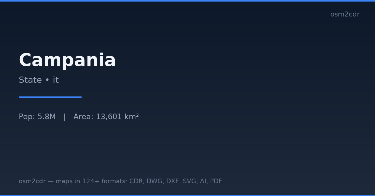 Map of Campania in OBJ format
