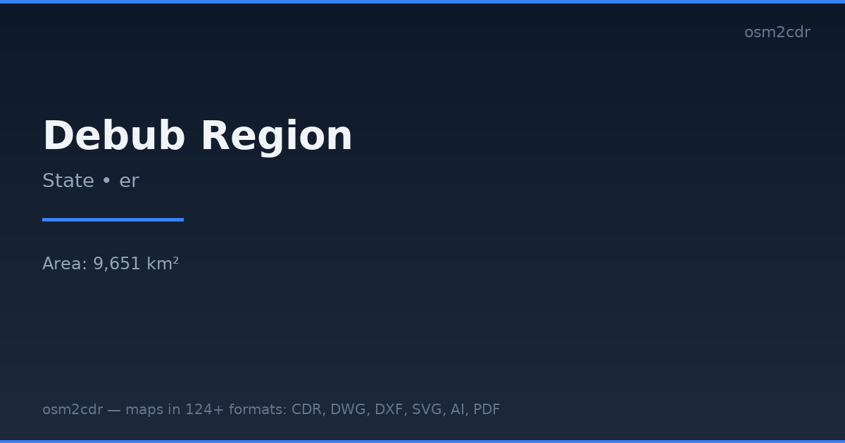 Debub Region का PSD प्रारूप नक्शा