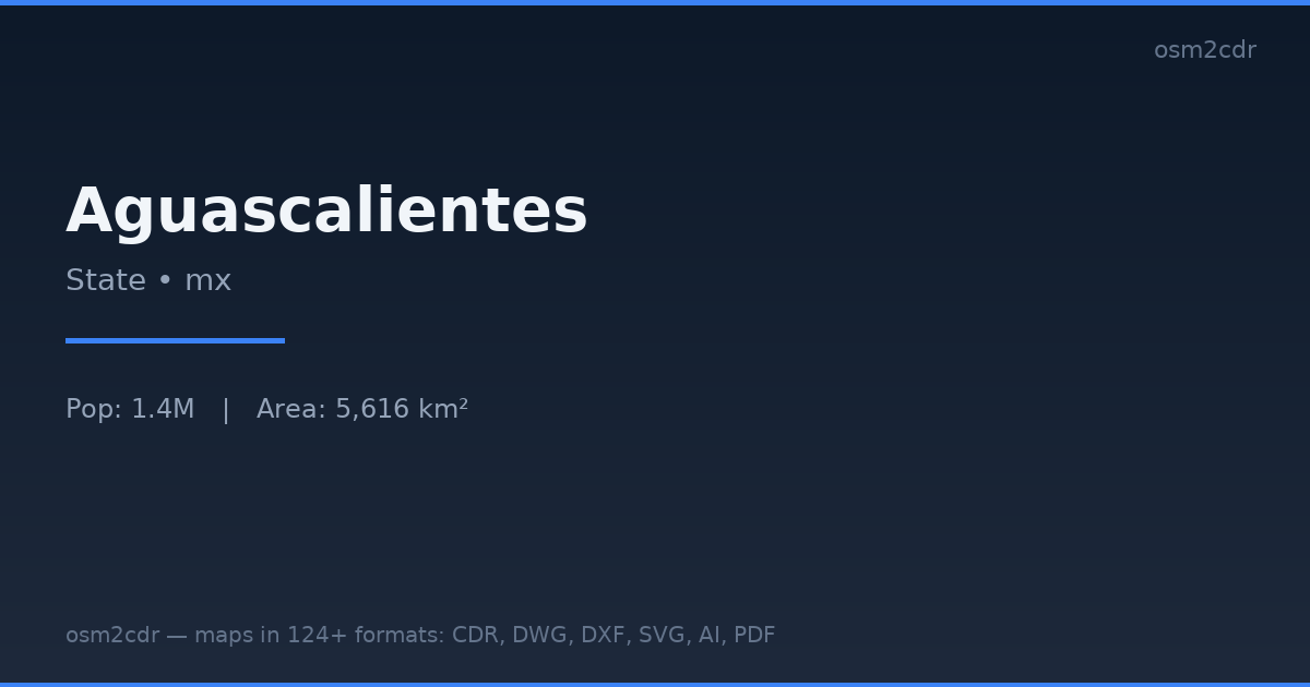 Map of Aguascalientes in IFC format