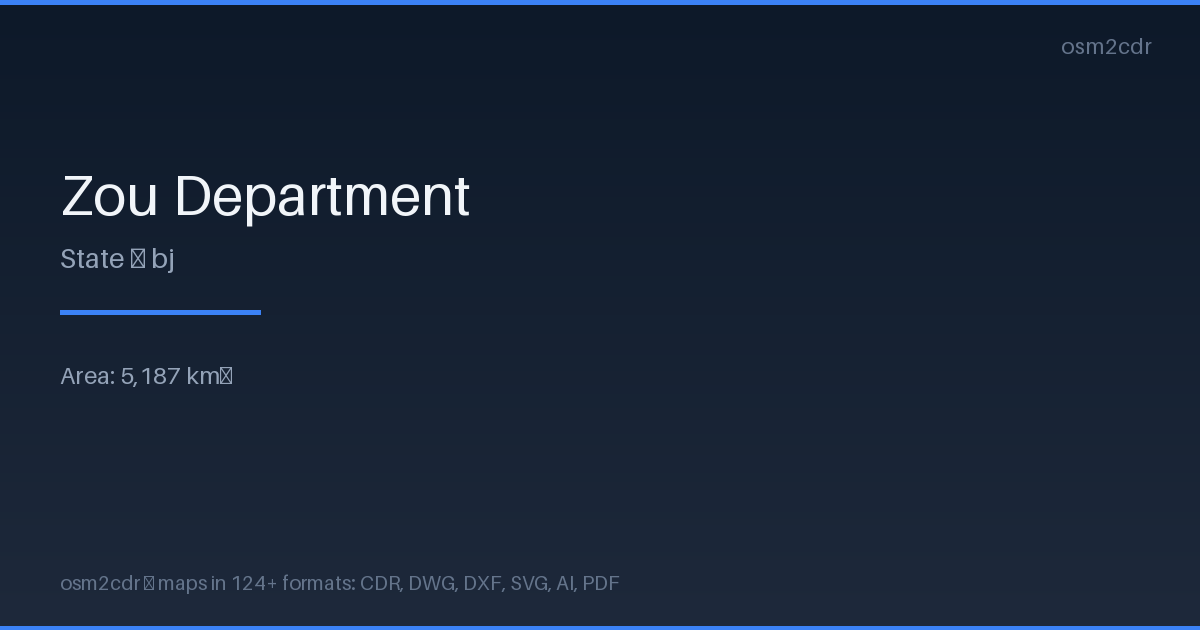 Mapa Zou Department w formacie FBX