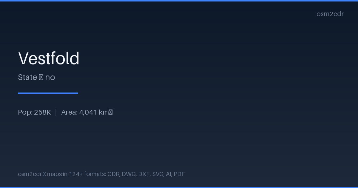 Vestfold haritasi MapInfo MIF formatinda