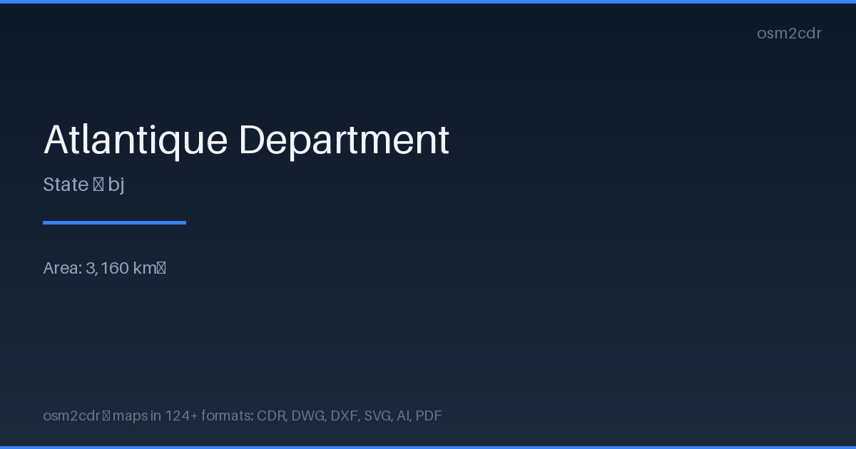 Atlantique Department CSV 형식 지도