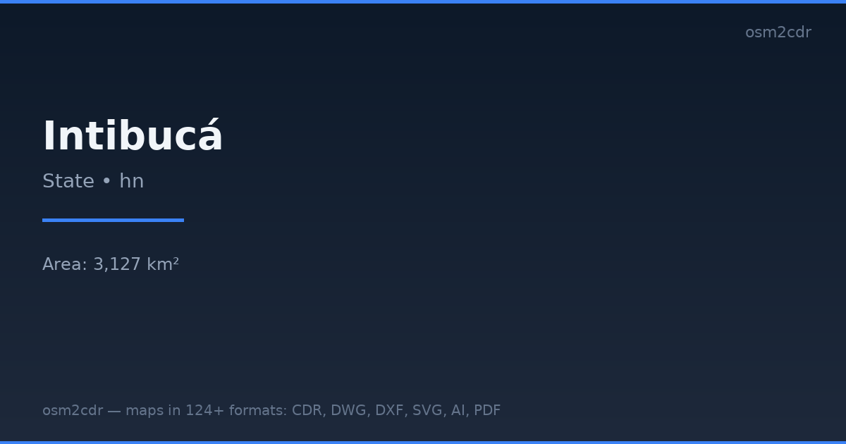 Карта Intibucá у форматі Shapefile