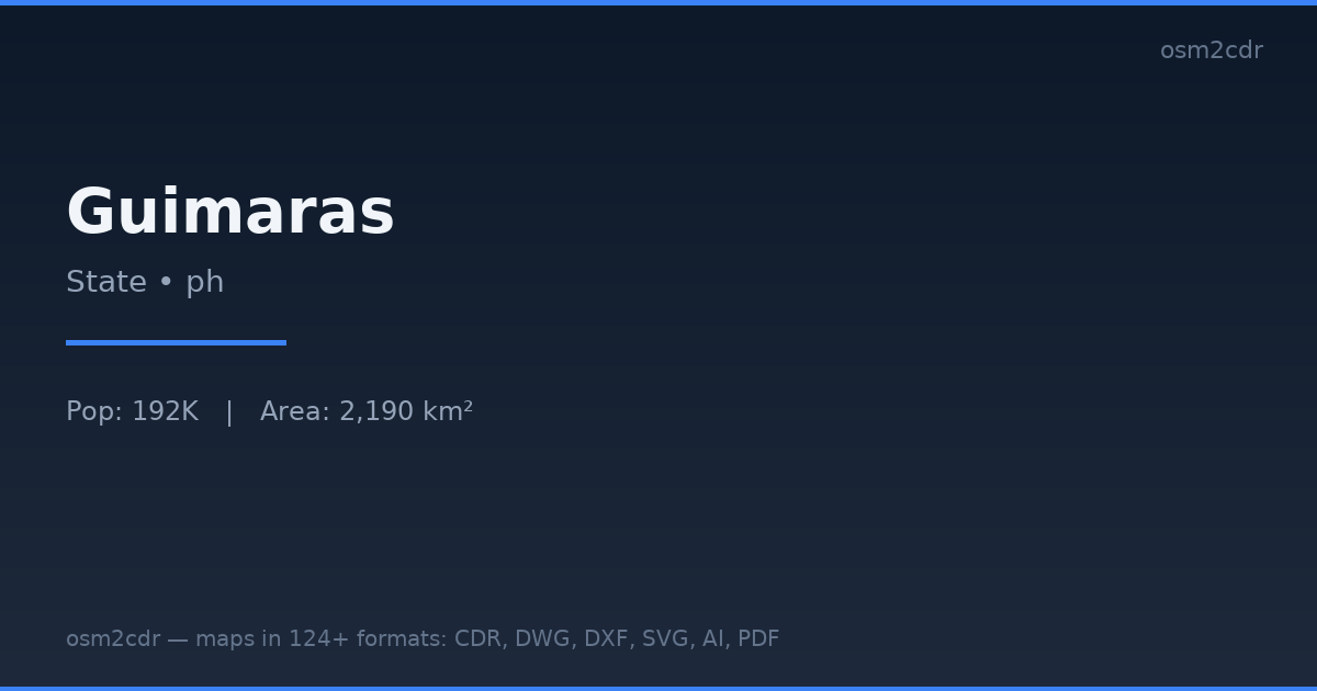 Guimaras Shapefile 형식 지도
