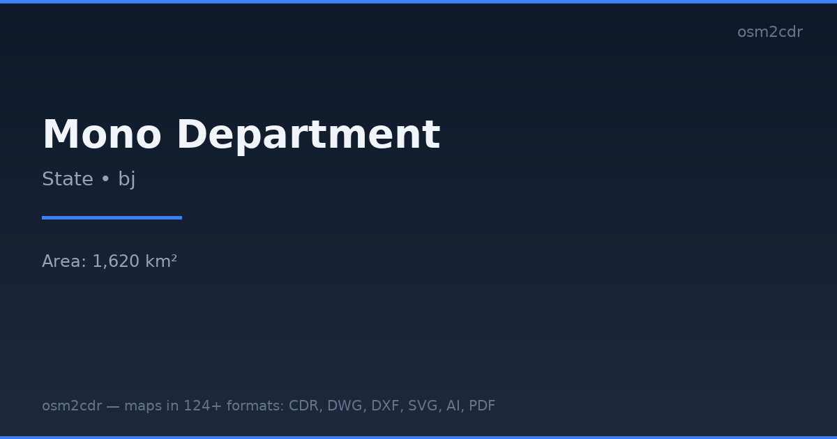 Map of Mono Department in CSV format