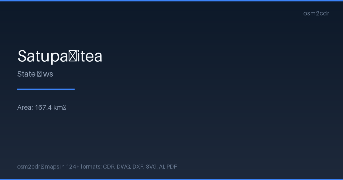 Map of Satupaʻitea in MapInfo MIF format