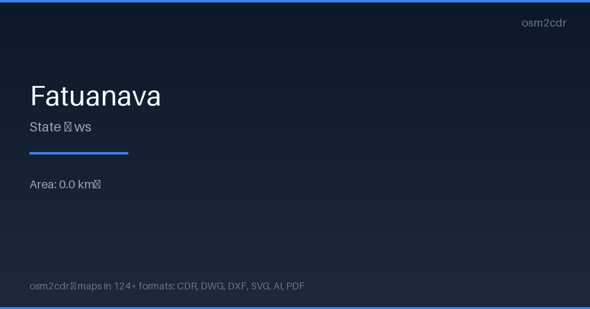 Map of Fatuanava in CSV format