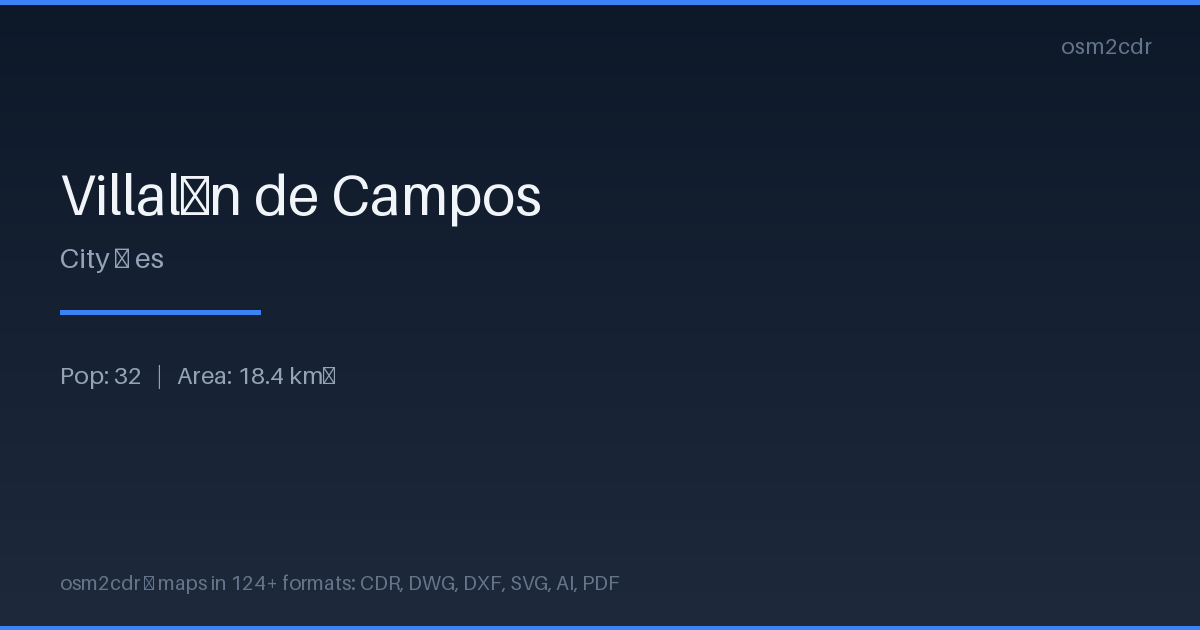 Map of Villalán de Campos in MapInfo MIF format