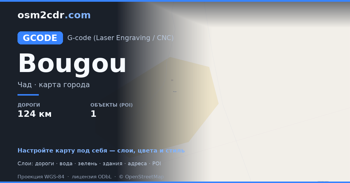 Carte de Bougou au format G-code