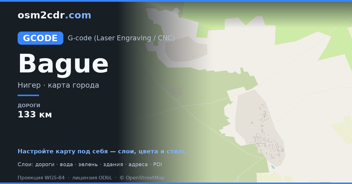 Mapa de Bague em formato G-code