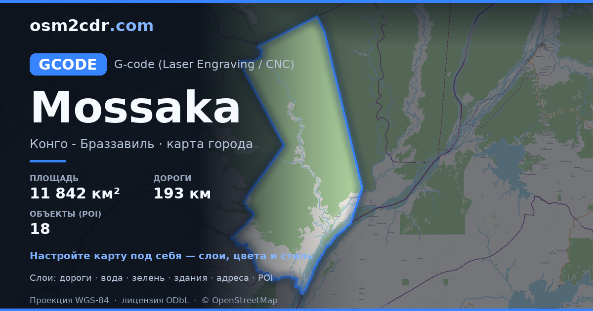 Mapa Mossaka w formacie G-code
