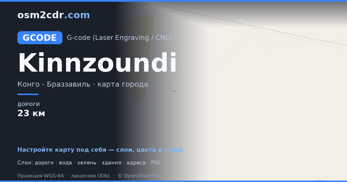 Map of Kinnzoundi in G-code format