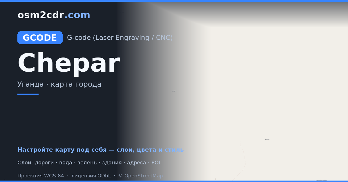 Chepar terkep G-code formatumban