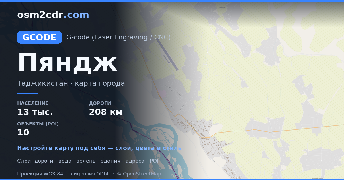 Mappa di Panj in formato G-code