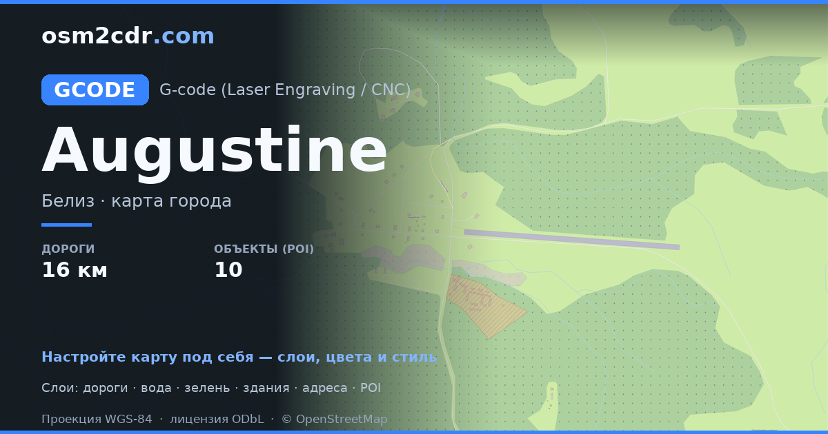 Mapa Augustine ve formatu G-code